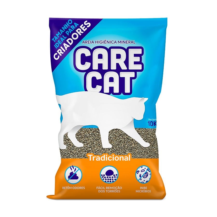 Areia Higiênica Carecat Criadores para Gatos