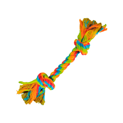 Brinquedo Jambo Mordedor Corda Dental Bone Color para Cães