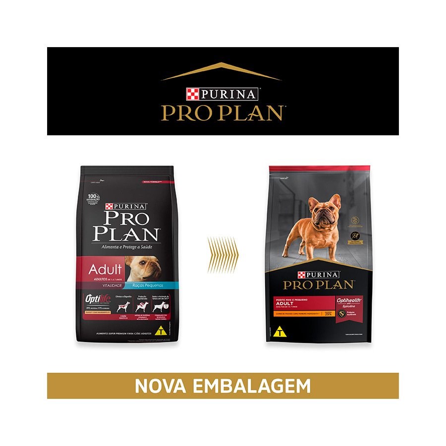 Ração Pro Plan Adult Optilife para Cães Adultos de Raças Pequenas sabor Frango & Arroz