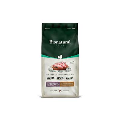 Ração Bionatural Prime para Cães Sênior 7+ de Raças Pequenas Sabor Frango, Blueberry, Coco e Cevada 10,1kg