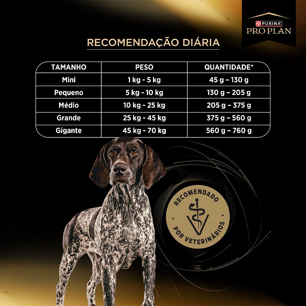 Ração Pro Plan Alta Vitalidade pra Cães de Todos os Portes sabor Frango