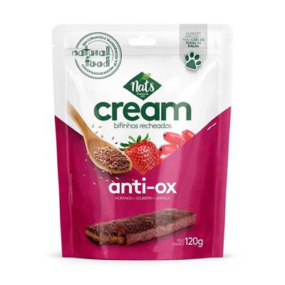 Snack Nats Cream Bifinho Recheado Anti-ox para Cães