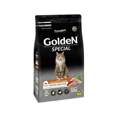 Ração GoldeN Special para Gatos Adultos sabor Frango e Carne