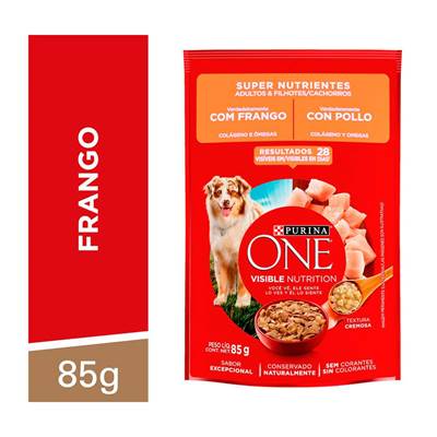 Ração Úmida Purina One para Cães Adultos e Filhotes sabor Frango