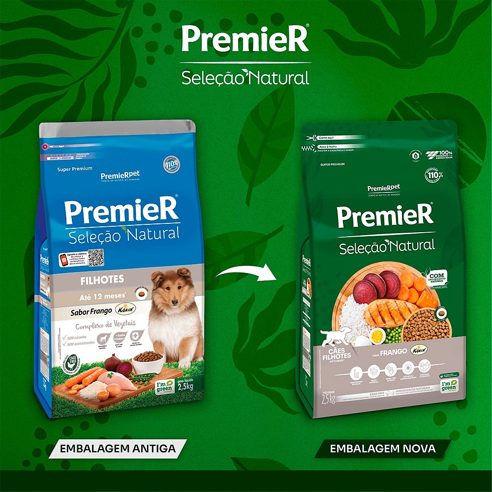 Ração Premier Seleção Natural para Cães Filhotes sabor Frango