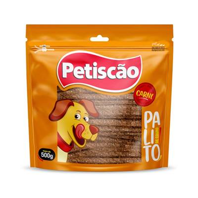 Osso Petiscão Cães Carne 8mm 500g