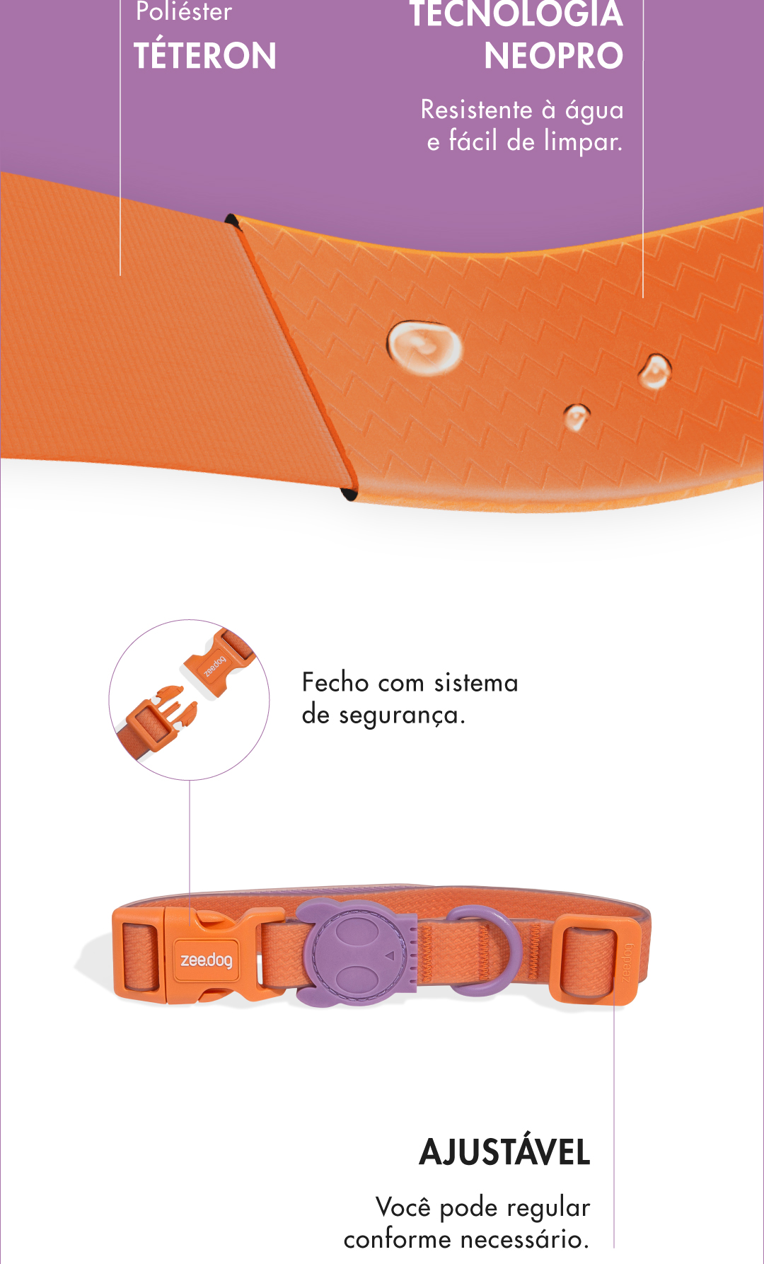 Coleira para Cachorros Neopro Iris