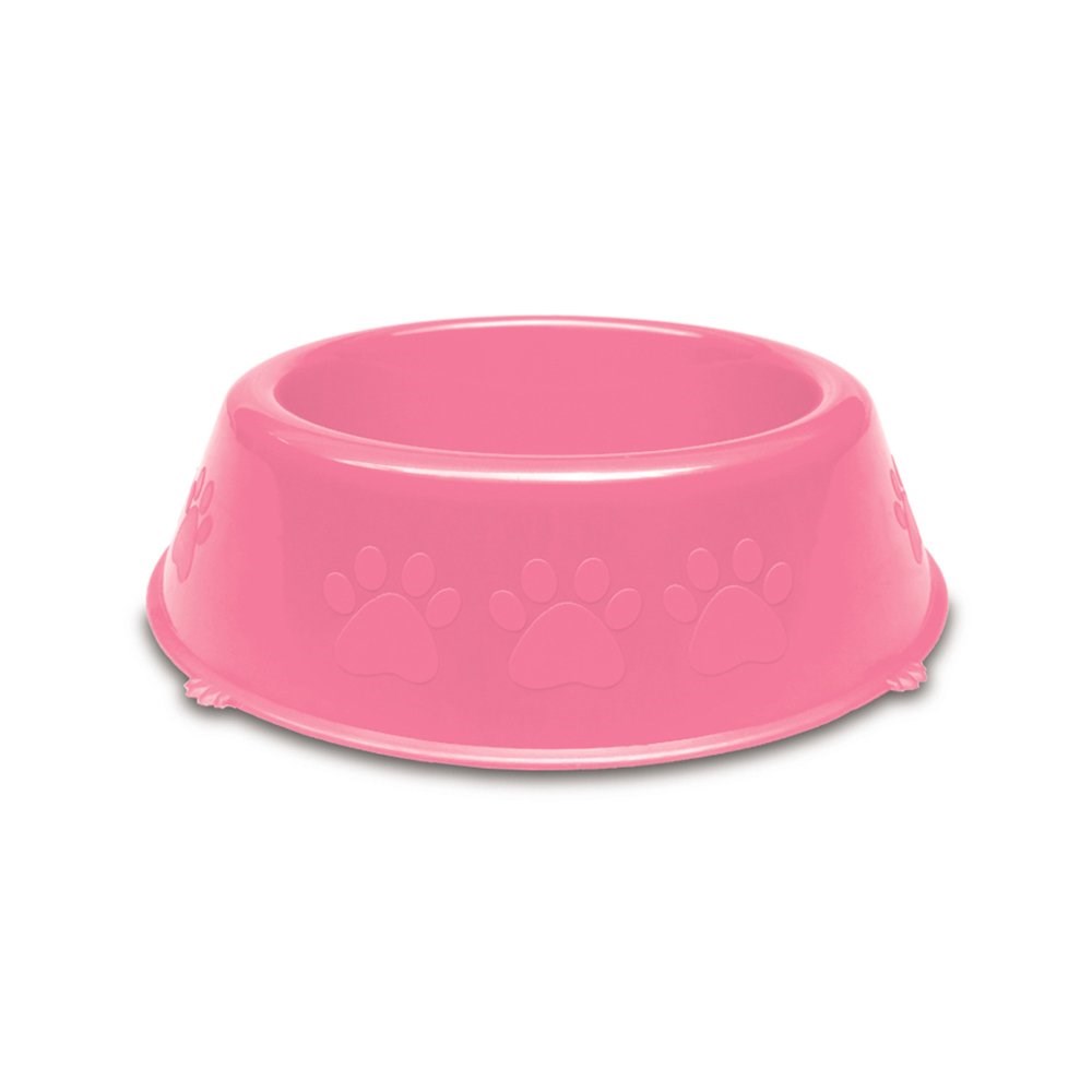 Comedouro Pet Injet Pata Rosa para Cães Filhotes