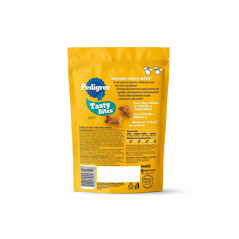 Snack Pedrigree Tasty Bites Frango para Cães