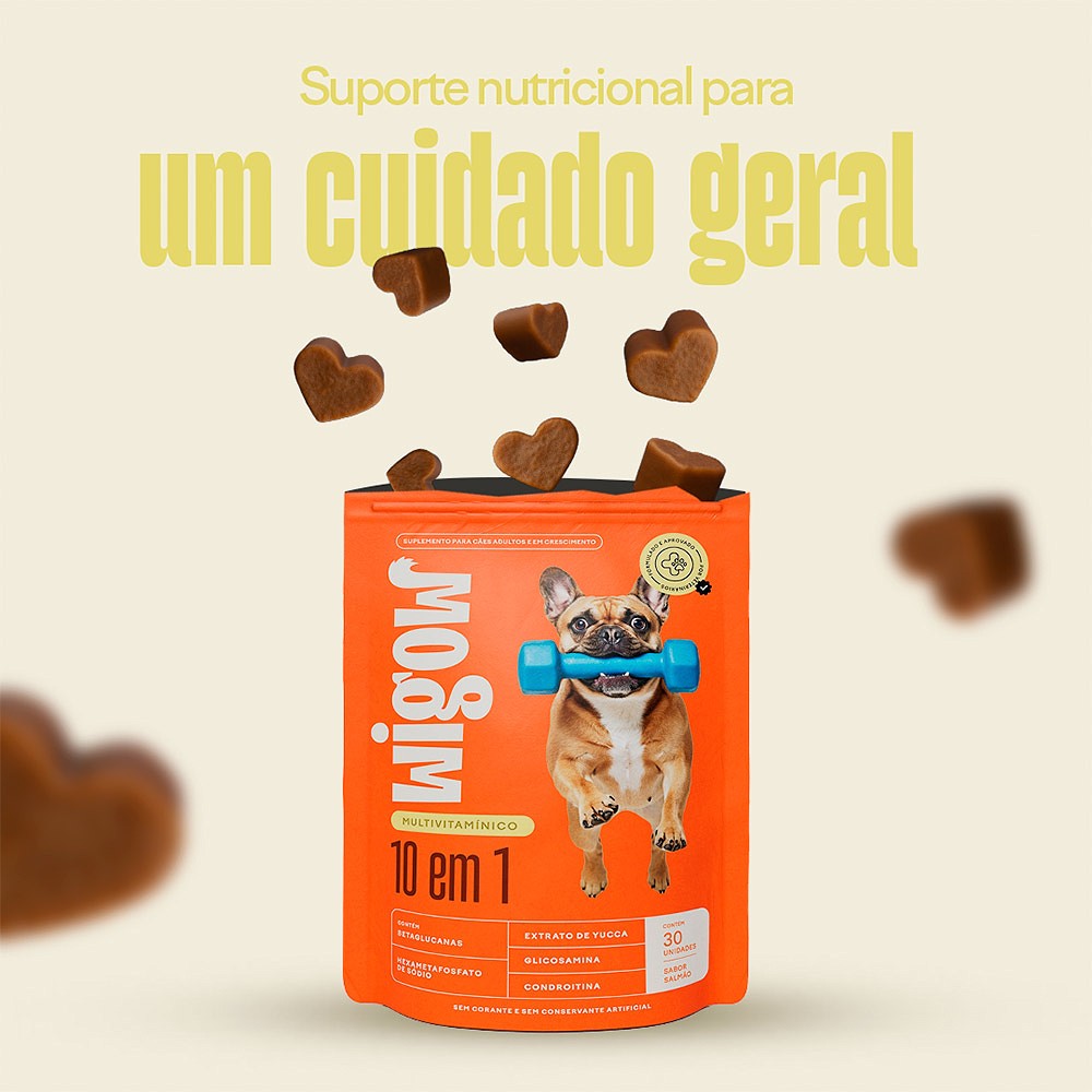 Suplemento Wigow Multivitamínico 10 em 1 para Cães