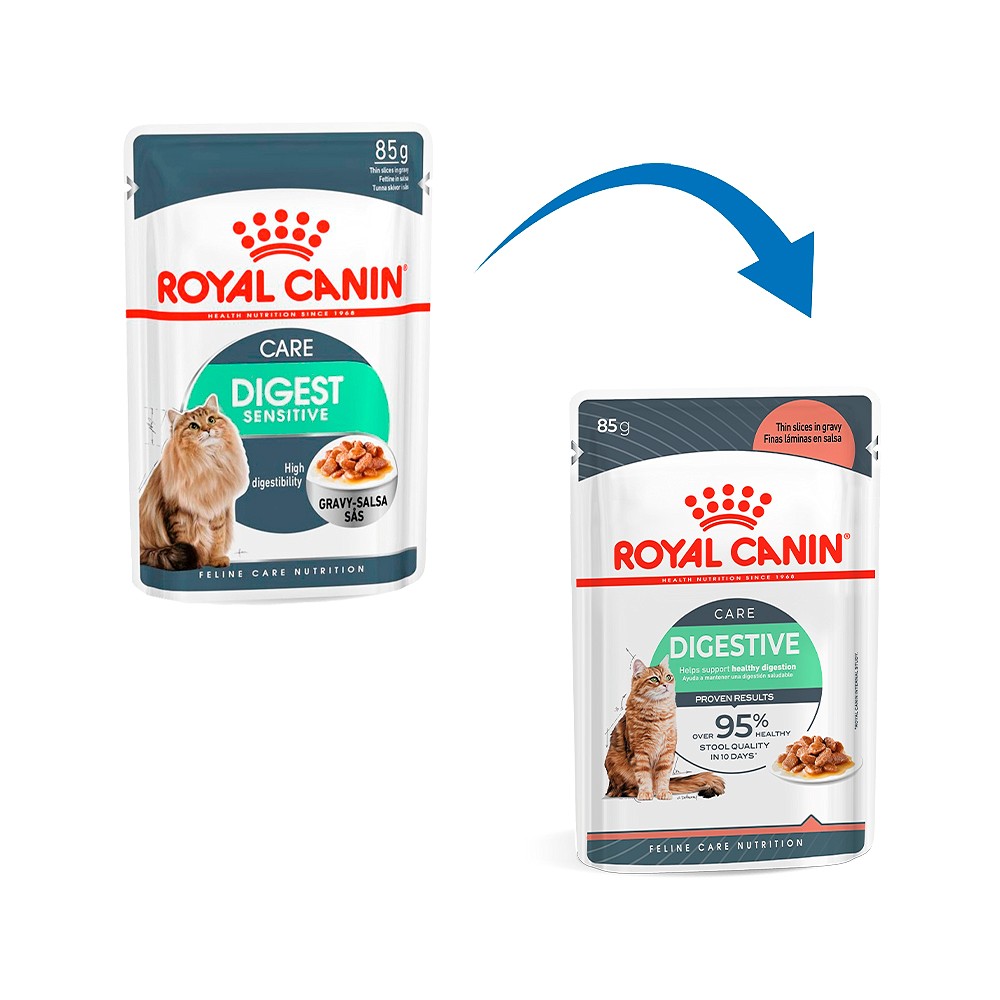 Ração Úmida Royal Canin Digestive Care Chunks in Gravy para Gatos Adultos