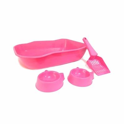 Kit De Bandeja Durapets Single Rosa para Gatos U