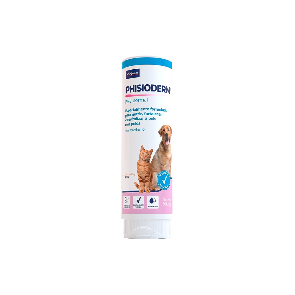Shampoo Virbac Phisioderm Pele Normal para Cães e Gatos