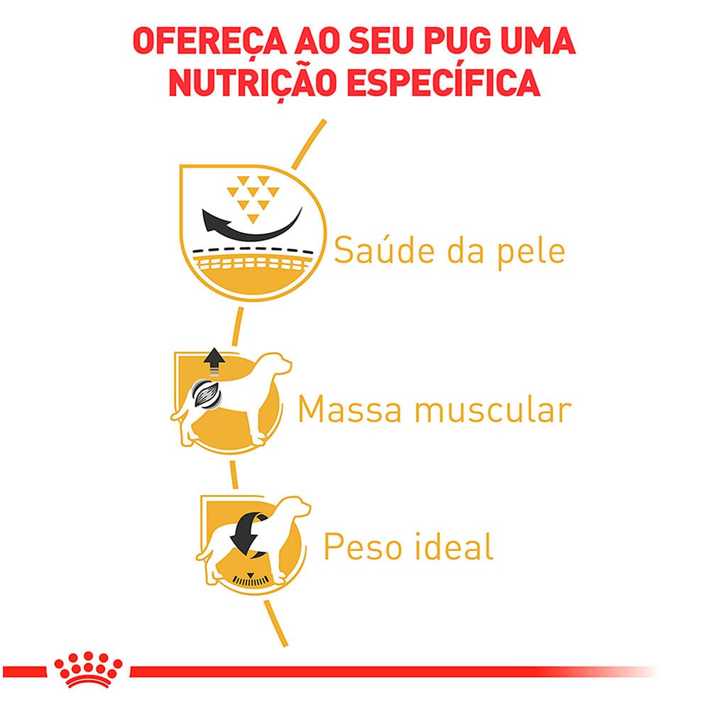 Ração Royal Canin para Cães Adultos da Raça Pug