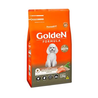 Ração Golden Fórmula Mini Bits para Cães de Pequeno Porte Adultos sabor Salmão & Arroz 3kg