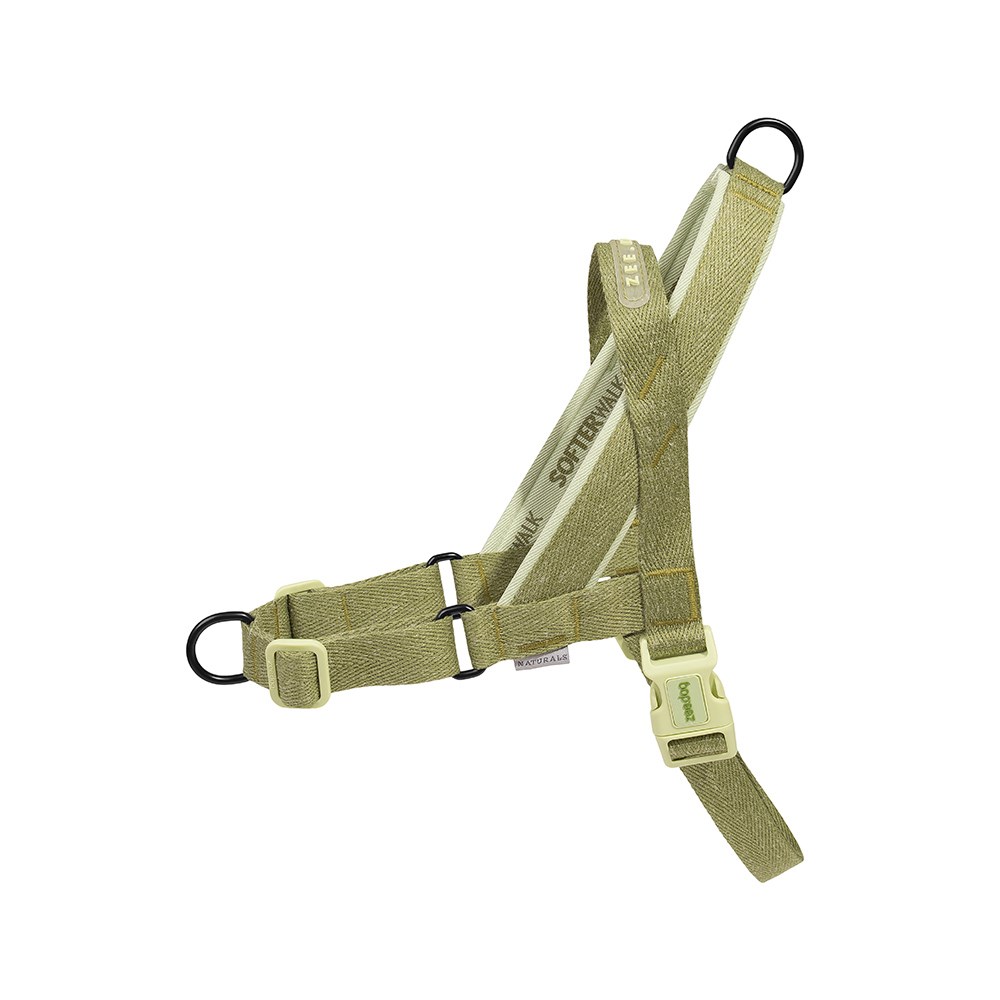 Peitoral Antipuxão SofterWalk para Cachorros Naturals Moss | Zee.Now