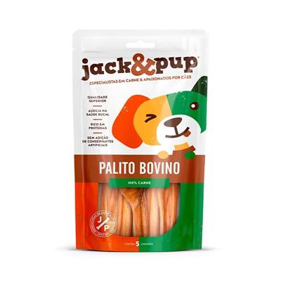 Petisco Jack&Pup Palito Bovino para Cães 5 unidades