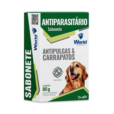 Sabonete Antiparasitário Dug's World para Cães 80g
