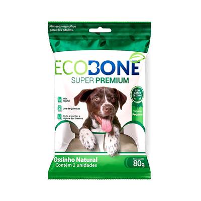 Petisco Ecobone Ossinho Natural Pequeno para Cães 80g