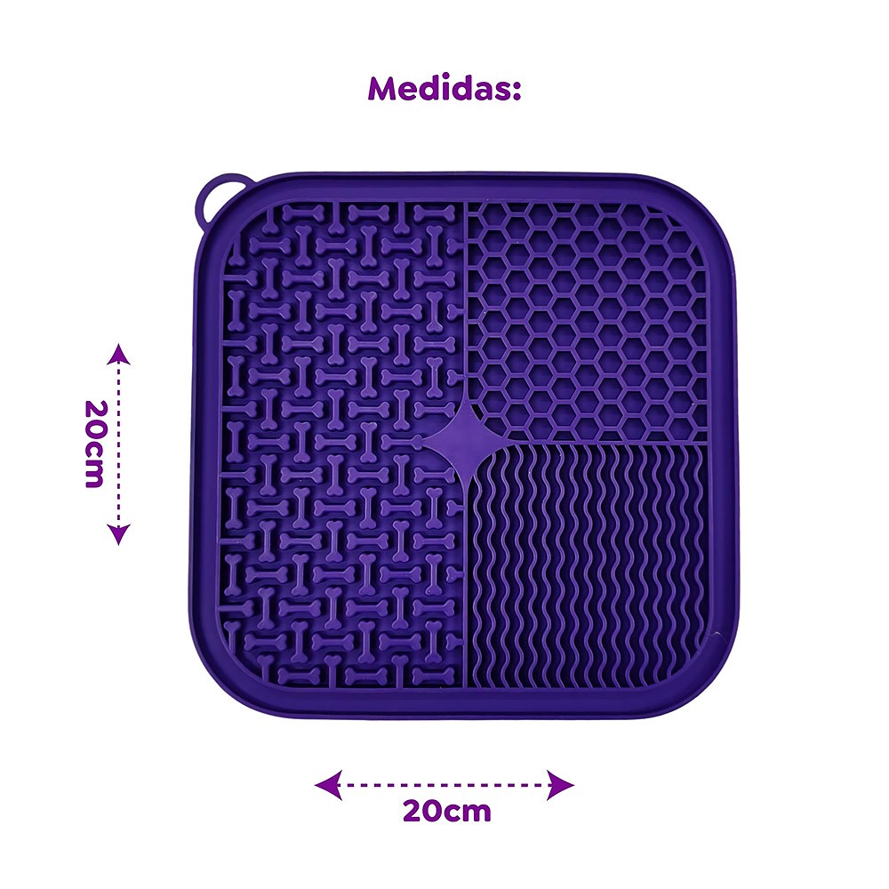 Brinquedo e Comedouro Amicus Lamb Lamb Quadrado Roxo para Cães e Gatos