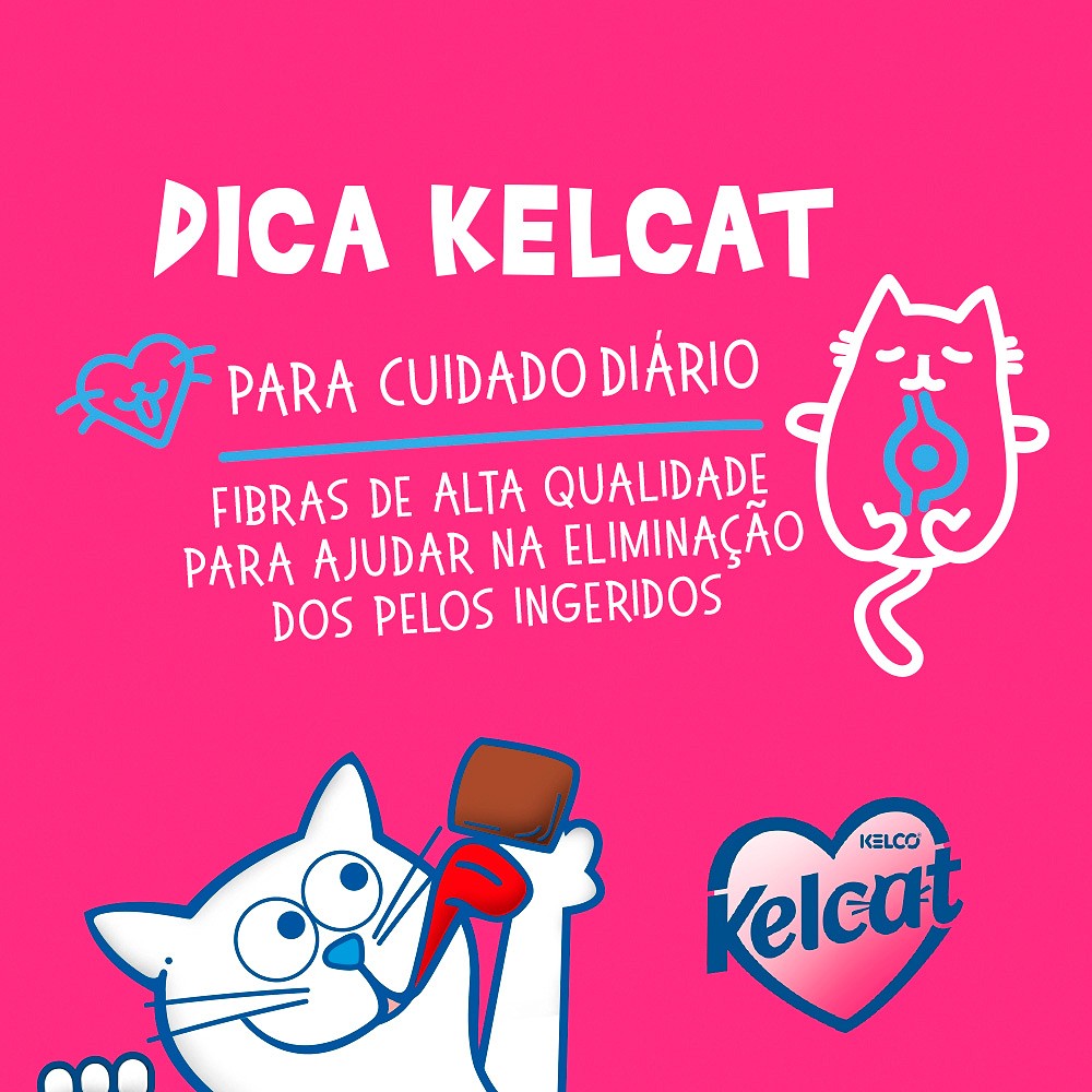 Snack Kelcat para Gatos Adultos e Filhotes Sabor Atum