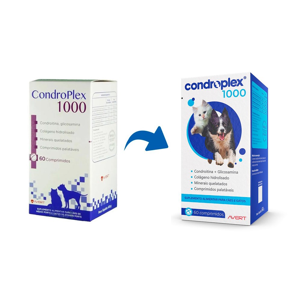 Suplemento Condroplex 1000 para Cães e Gatos