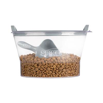 Porta Ração Spike Ardósia para Cães e Gatos U