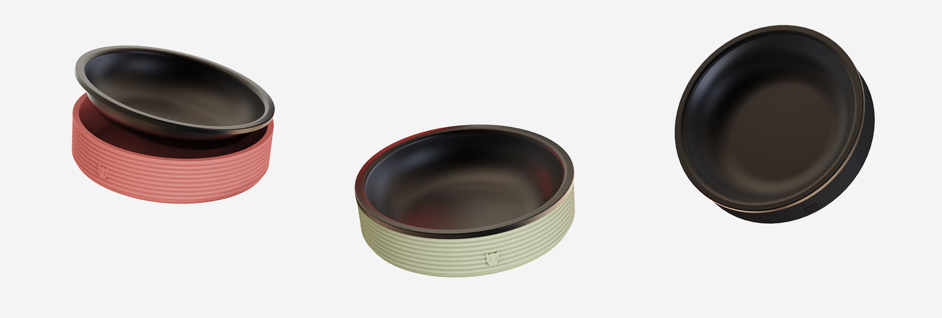 Comedouro Zee.Cat Duo Bowl Black para Gatos | Lifestyle Images