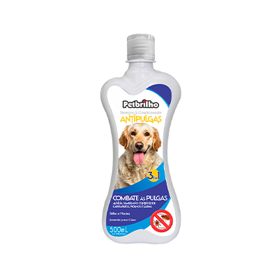 Shampoo Petbrilho Antipulgas 3 Em 1 para Cães 500ml