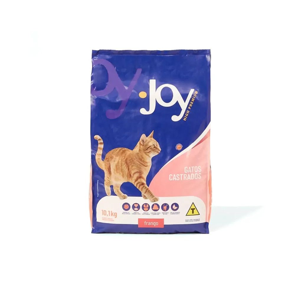 Ração Joy High Premium para Gatos Castrados Frango