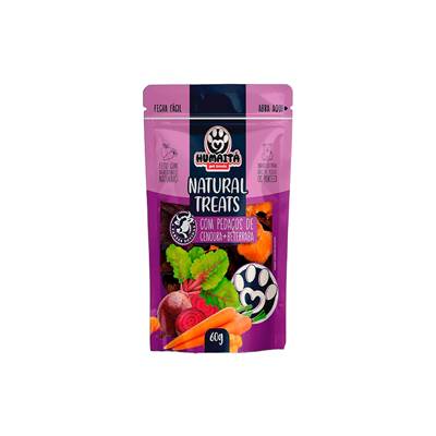 Snack Humaitá Natural para Cães Sabor Carne, Cenoura e Beterraba 60g