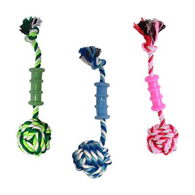 Brinquedo Napi Mordedor Corda Cilindro e Bola para Cães - Cores Sortidas U