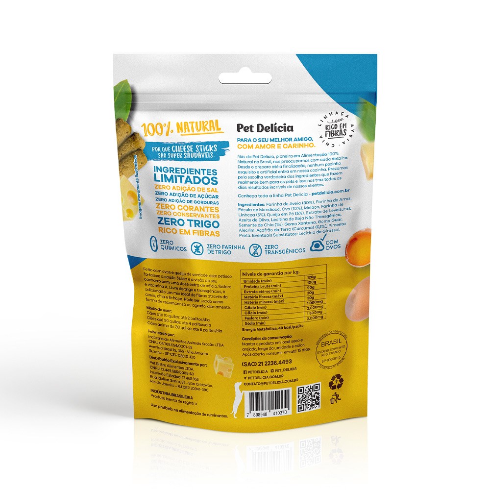 Petisco Pet Delícia Cheese Sticks