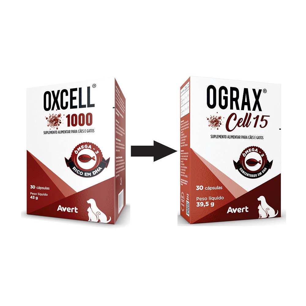 Ograx Cell 15 Suplemento Nutricional para Cães e Gatos