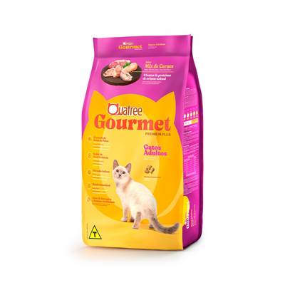 Ração Quatree Gourmet para Gatos Adultos Sabor Mix De Carnes 3kg