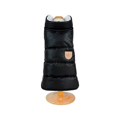 Jaqueta Bonito pra Cachorro Puffer Preto para Cães P