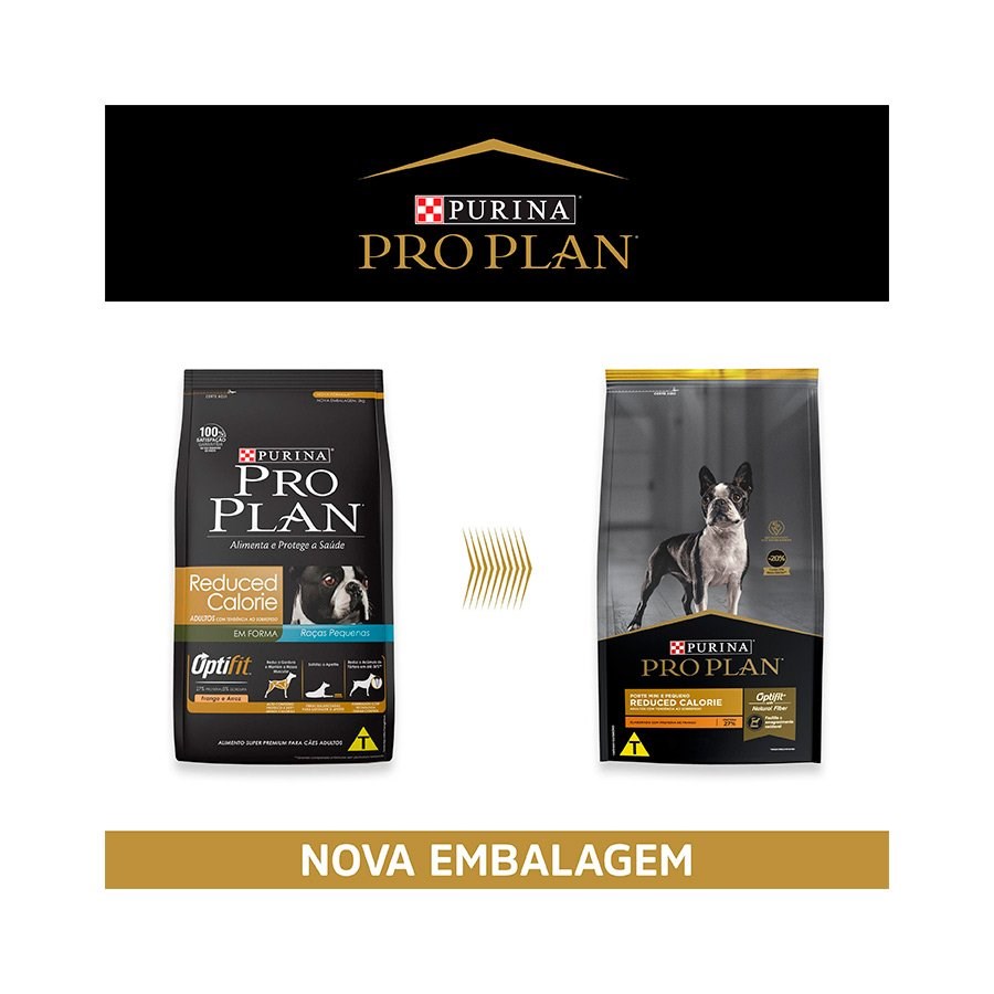 Ração Pro Plan Reduced Calorie para Cães Adultos de Raças Pequenas sabor Frango & Arroz