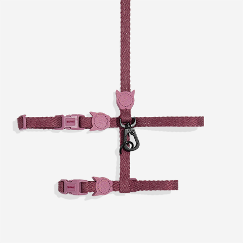 Peitoral com Guia Zee.Cat Naturals Hibiscus para Gatos | Zee.Dog