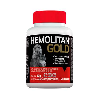 Suplemento Vitamínico Mineral Hemolitan Gold - 30 Comprimidos 30 comprimidos