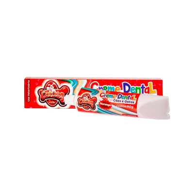 Creme Dental Cat dog Sabor Morango para Cães e Gatos 90g