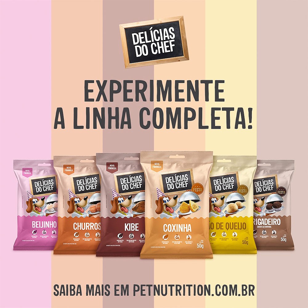 Snack Petitos Chef sabor Beijinho para Cães