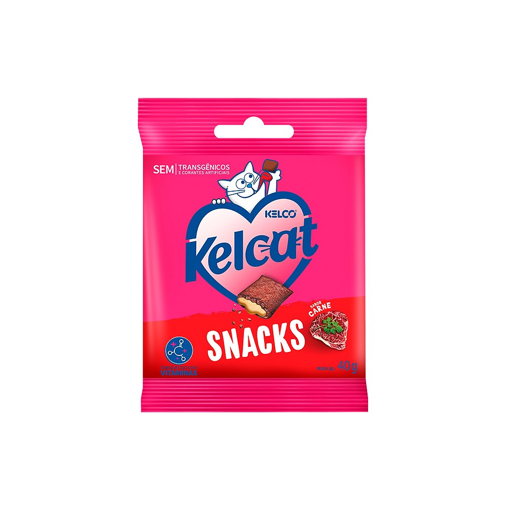 Snack Kelcat para Gatos Sabor Carne