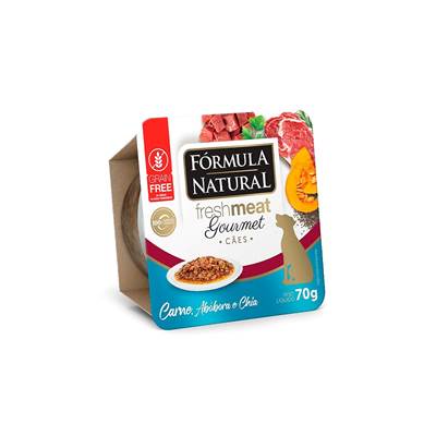 Ração Fórmula Natural Sachê Fresh Meat Gourmet para Cães Adultos sabor Carne 70g