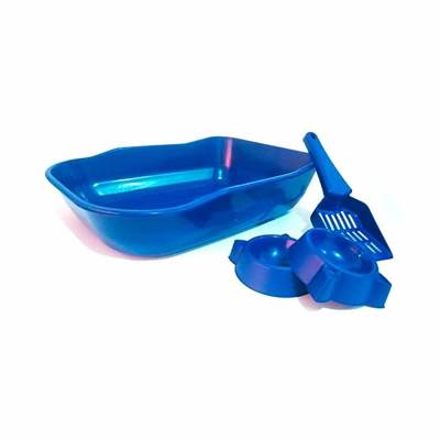 Kit De Bandeja Durapets Single Azul para Gatos U