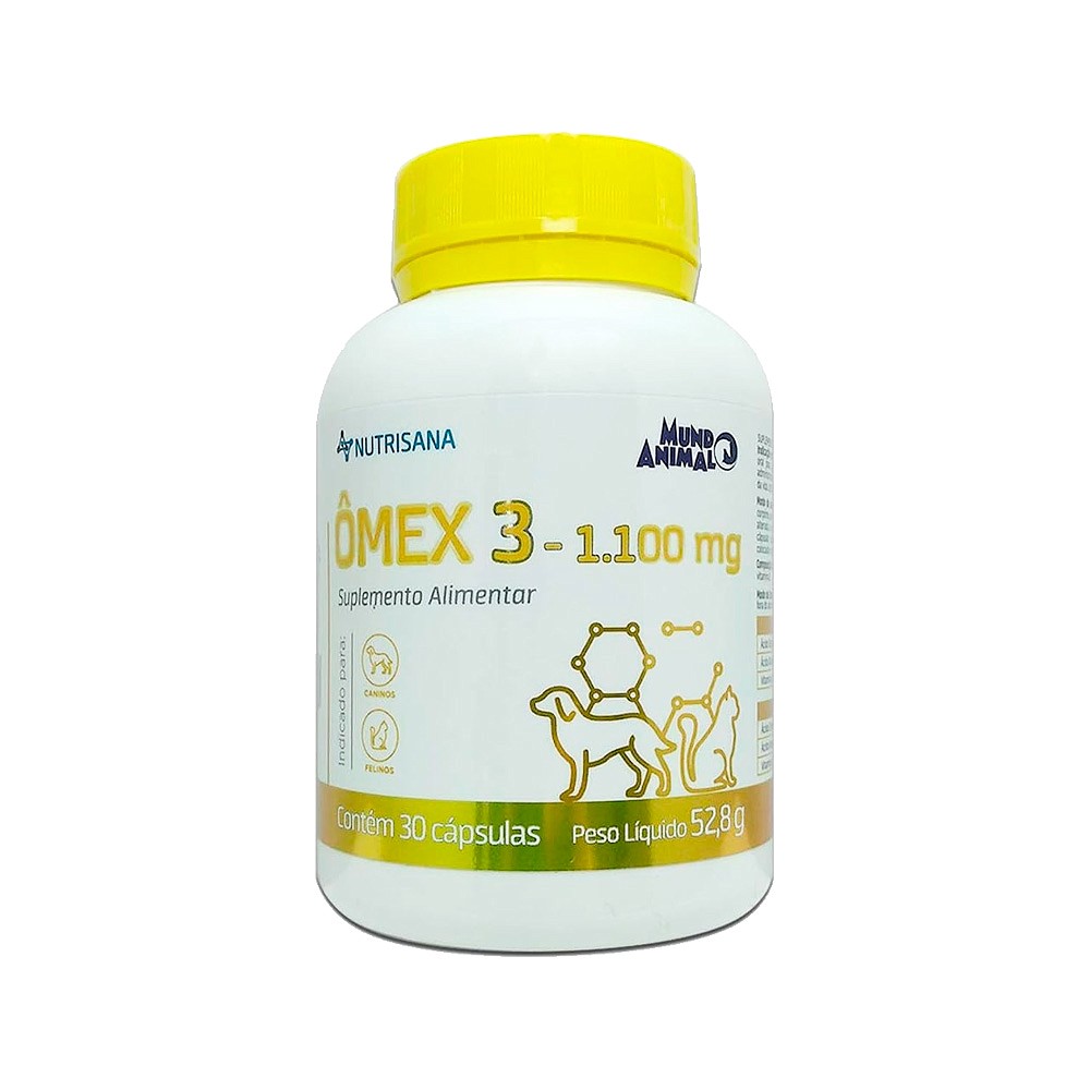 Suplemento Nutrisana Ômex 3 1100 Mg para Cães e Gatos 