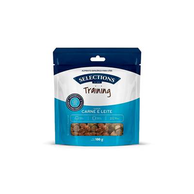 Snack Selections For Pets Training para Cães Filhotes sabor Carne com Leite 100g