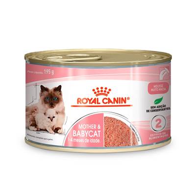 Ração Royal Canin Lata Mother & Baby Cat Instinctive para Gatos Filhotes 195g