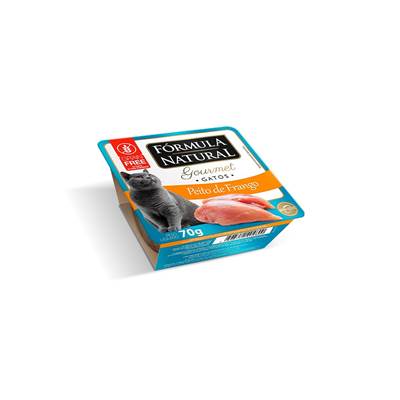 Ração Úmida Fórmula Natural Fresh Meat Gourmet para Gatos Adultos sabor Peito de Frango 70g