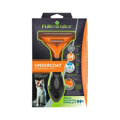 Escova New Furminator M para Cães de Pelo Longo U
