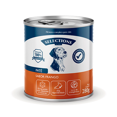 Patê Selections For Pets para Cães sabor Frango 290g